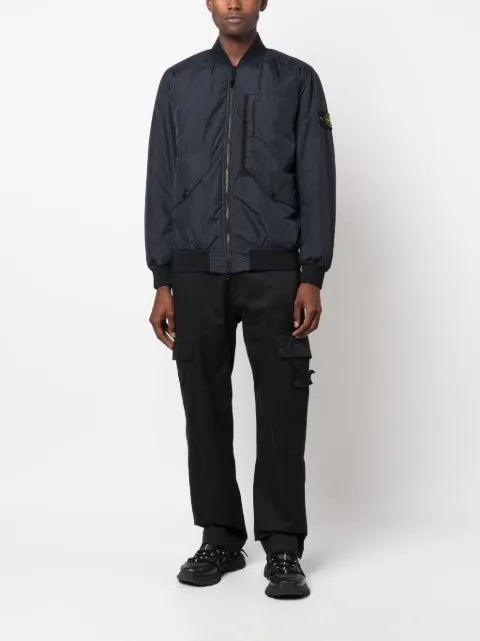 Stone Island Compass-badge panelled bomber jacket