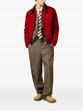 AMI Paris red cotton zipped jacket with Ami de Coeur