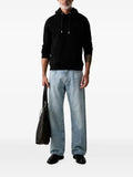 Karl Lagerfeld logo-embroidered drawstring hoodie