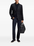 BOSS slim-fit blazer in checked virgin wool