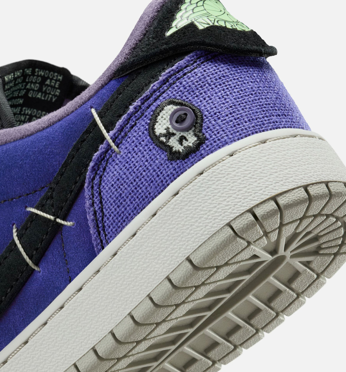 Air Jordan 1 Low OG Regency Purple Grade School Lifestyle Shoes - Regency Purple / Vapor Green / Dark Raisin
