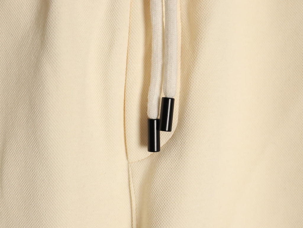 Burberry Equestrian-Emblem Check-Side Shorts - Cream